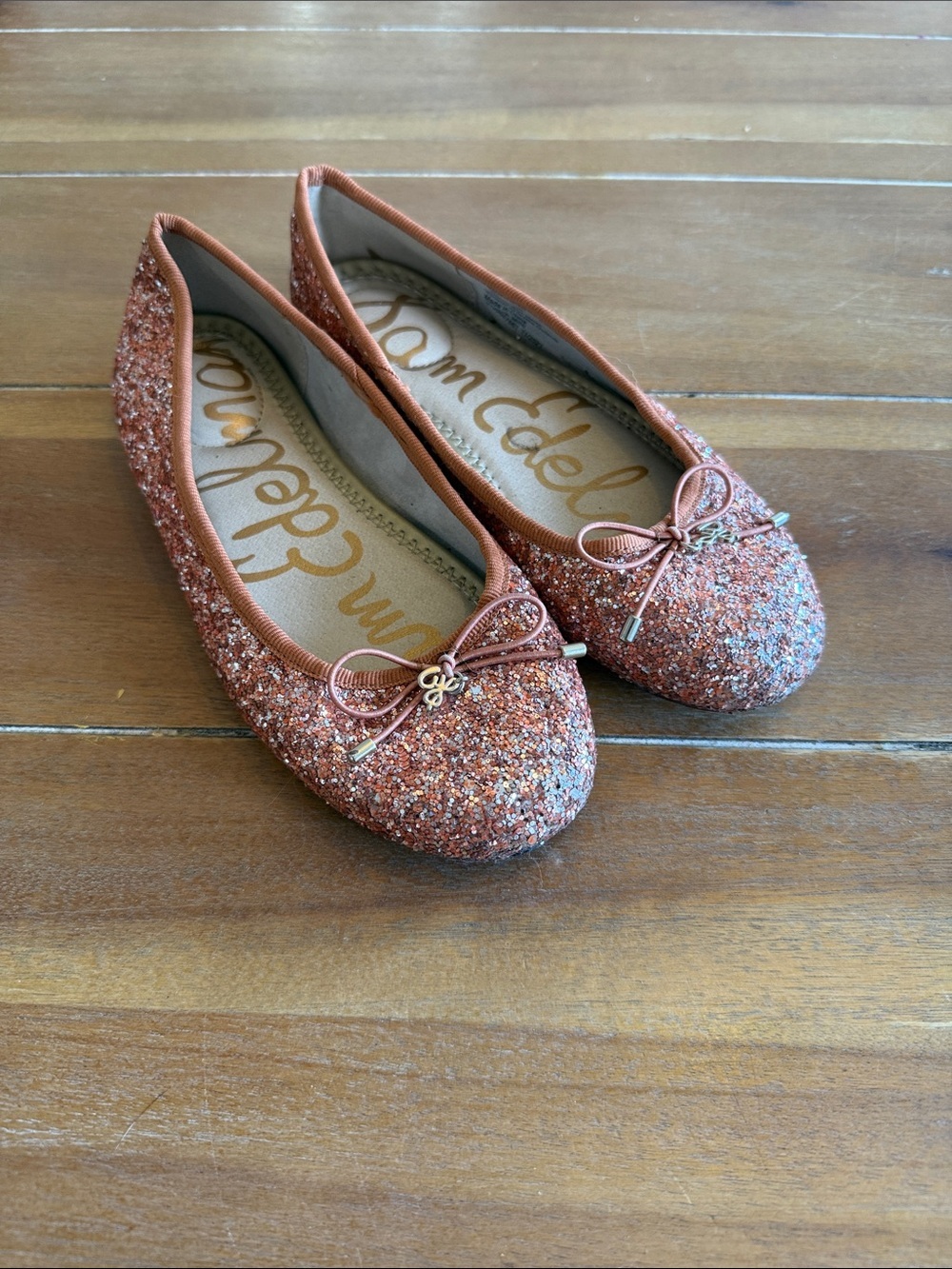 Sam Edelman Kids Glitter Ballet Flats — Pink Size 1